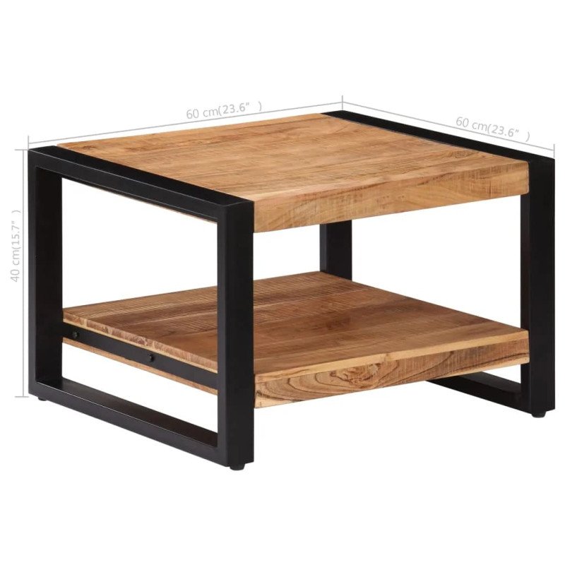 vidaXL Konferenčný stolík z akáciového dreva 60x60x40 cm