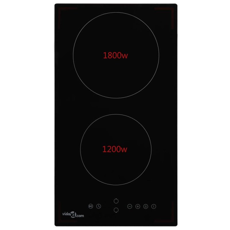 vidaXL Keramická varná doska s 2 platničkami dotykové ovládanie 3000 W  