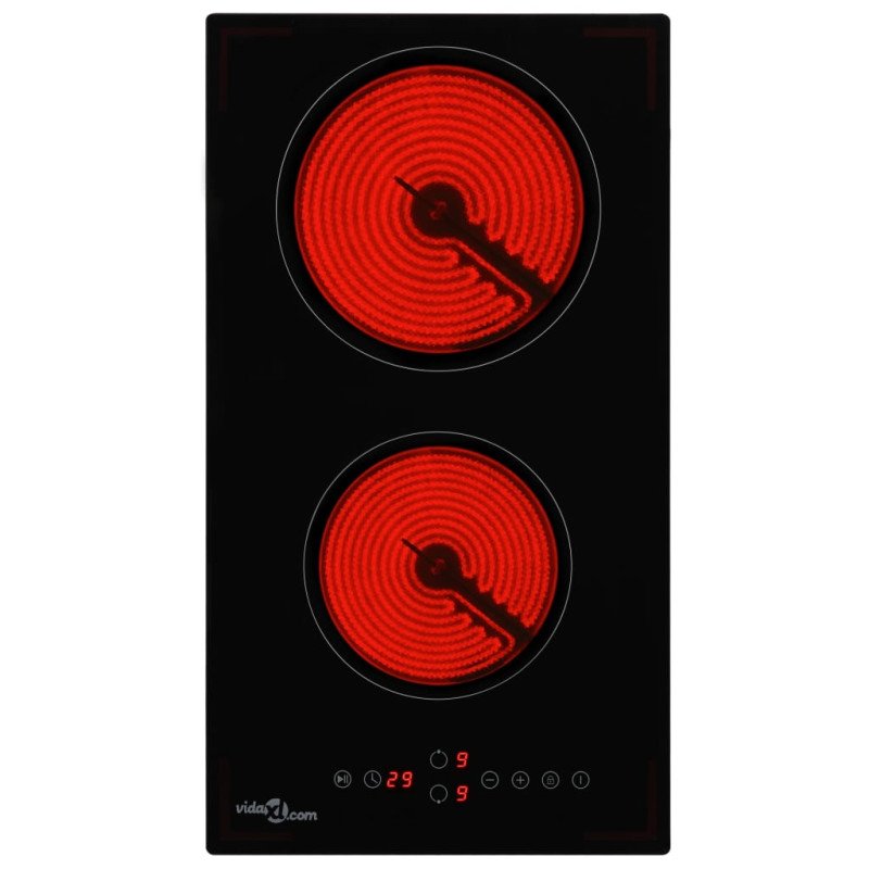vidaXL Keramická varná doska s 2 platničkami dotykové ovládanie 3000 W  