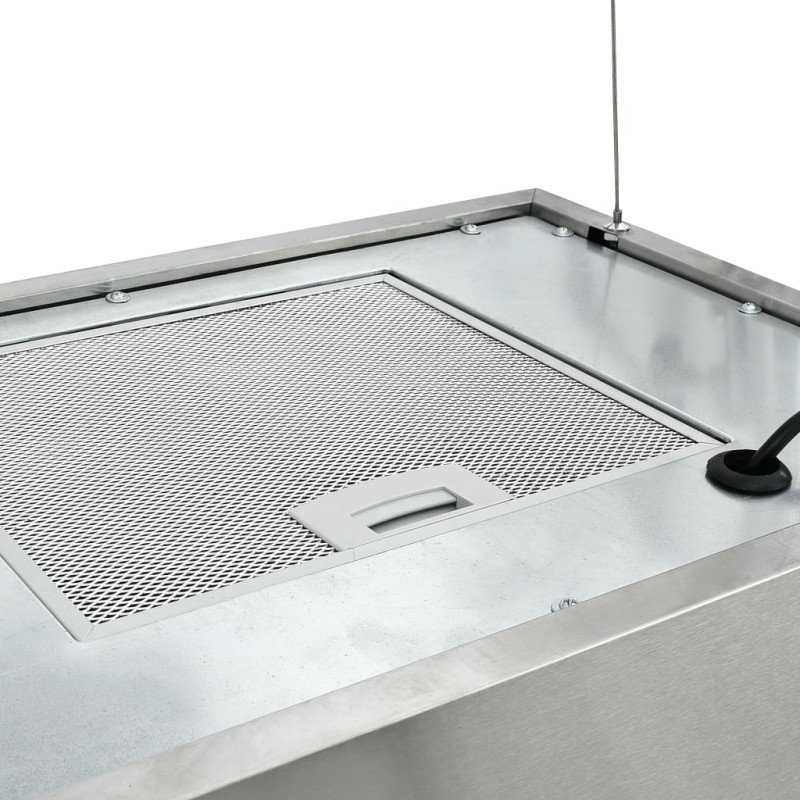 vidaXL Závesný ostrovný digestor s dotykovým senzorom LCD 55 cm nehrdzavejúca oceľ 
