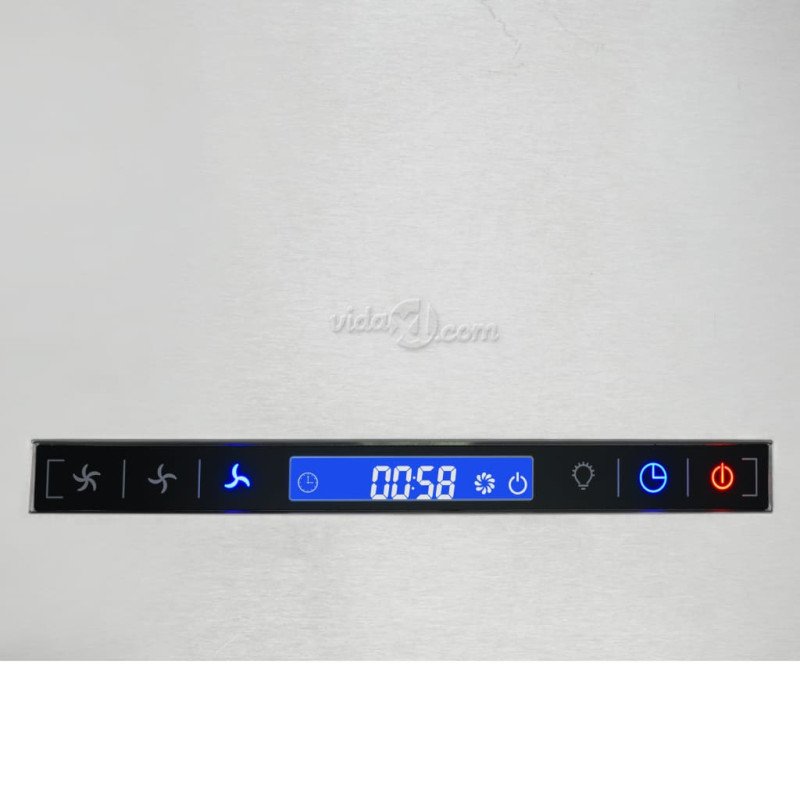 vidaXL Závesný ostrovný digestor s dotykovým senzorom LCD 55 cm nehrdzavejúca oceľ 