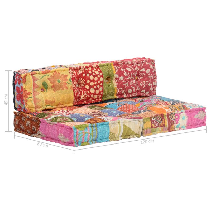 vidaXL Taburetka, patchwork, látka