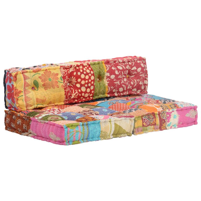 vidaXL Taburetka, patchwork, látka