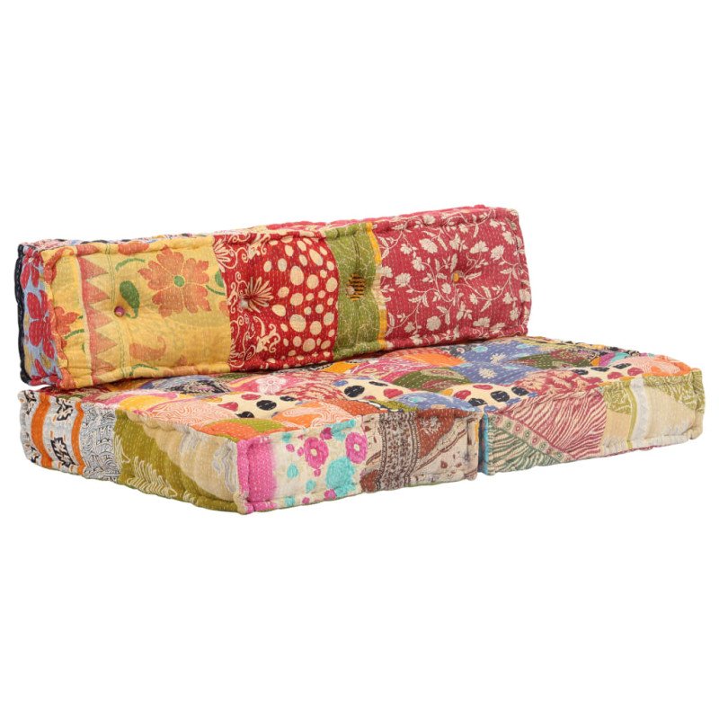 vidaXL Taburetka, patchwork, látka