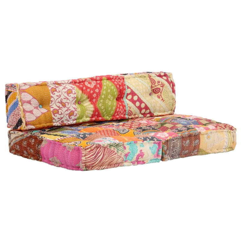 vidaXL Taburetka, patchwork, látka