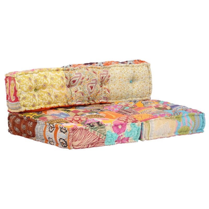 vidaXL Taburetka, patchwork, látka
