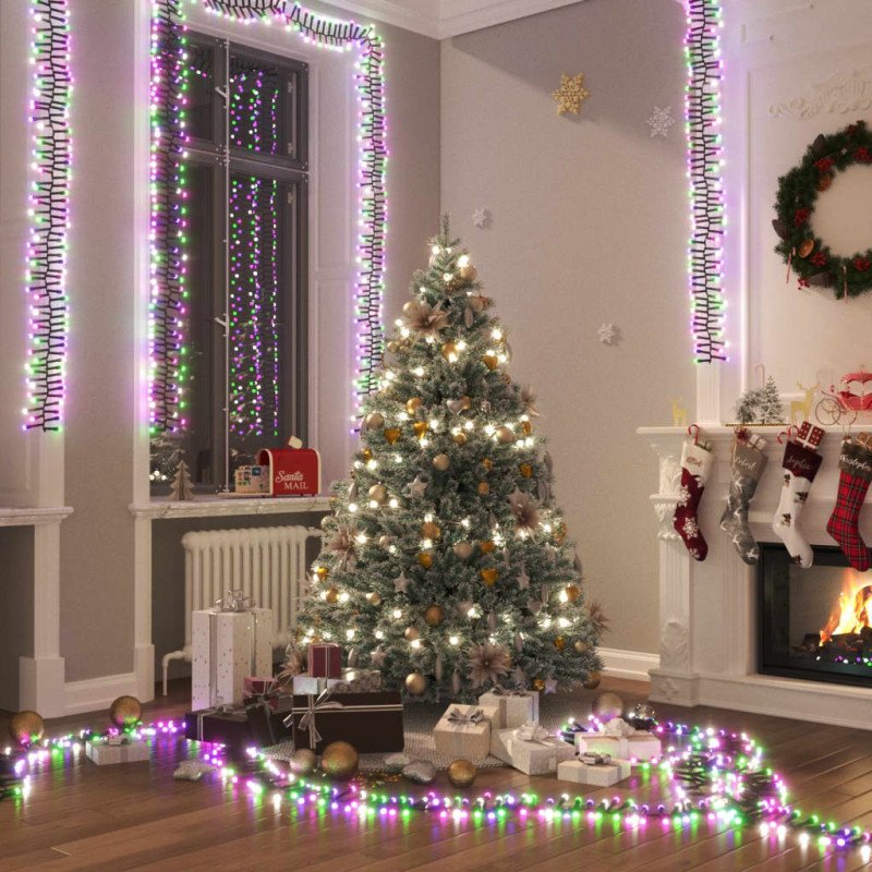 vidaXL Reťaz so zhlukmi LED, 1000 diód, pastelové farby 11 m, PVC