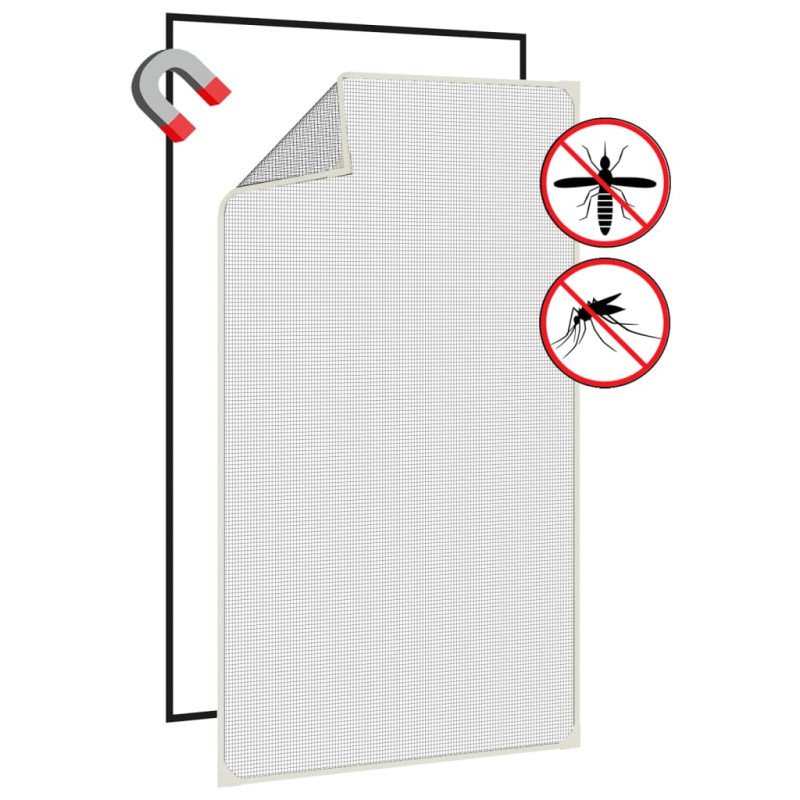 vidaXL Magnetická okenná sieťka proti hmyzu biela 80x140 cm