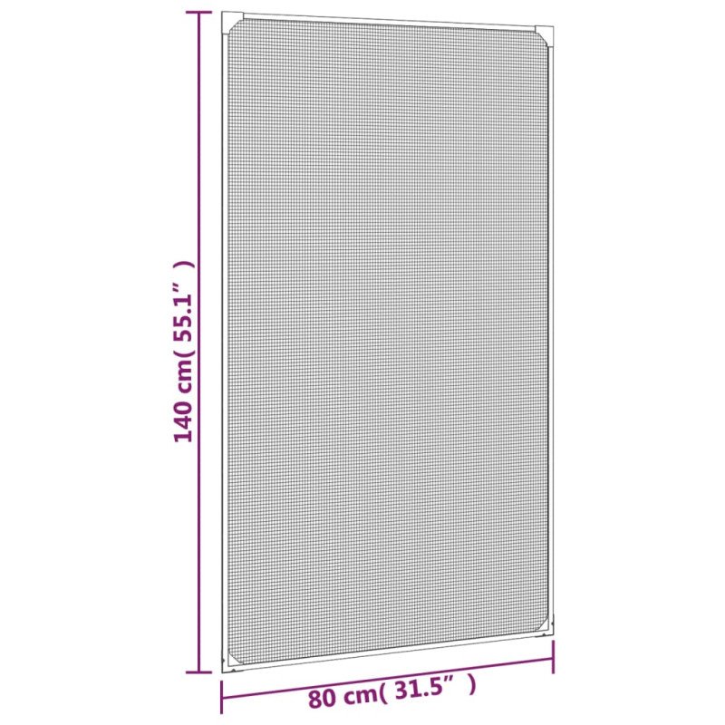 vidaXL Magnetická okenná sieťka proti hmyzu biela 80x140 cm