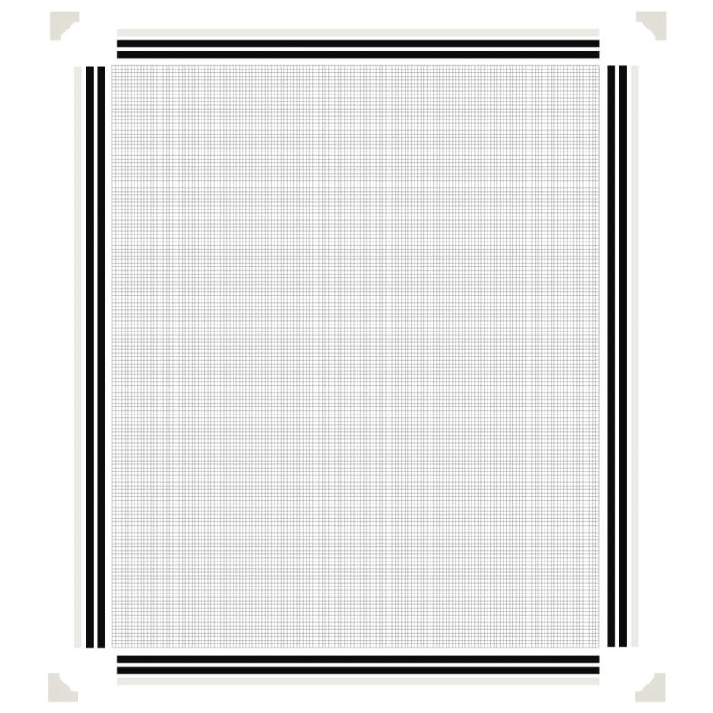 vidaXL Magnetická okenná sieťka proti hmyzu biela 100x120 cm