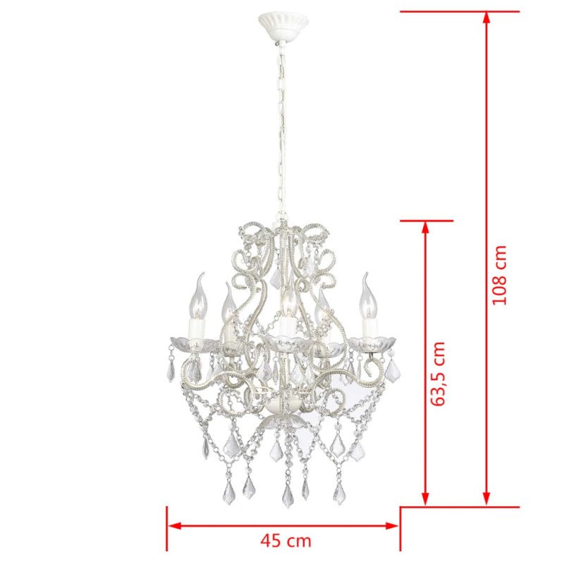 vidaXL Luster s 2800 krištáľmi, E14