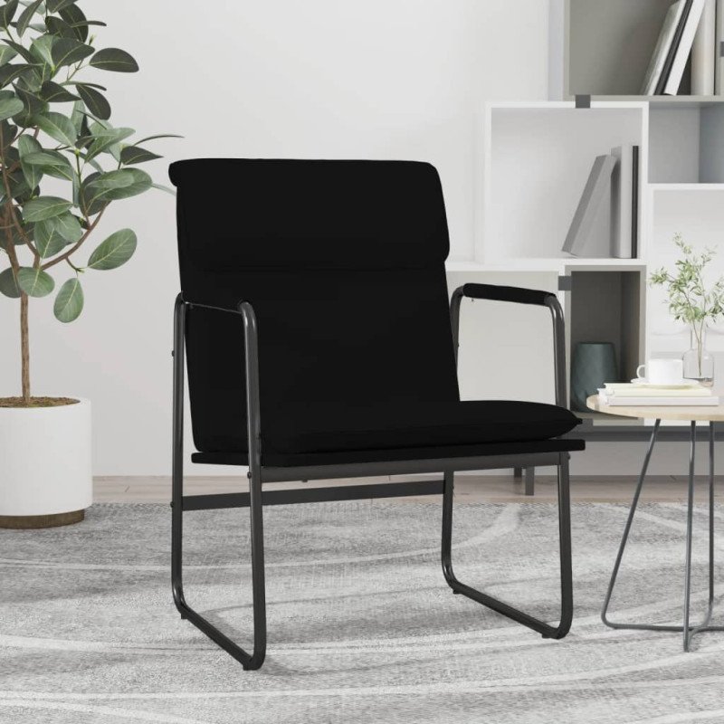 vidaXL Kreslo čierne 55x64x80 cm umelá koža