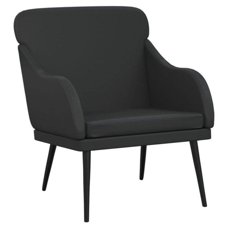 vidaXL Kreslo čierne 63x76x80 cm umelá koža