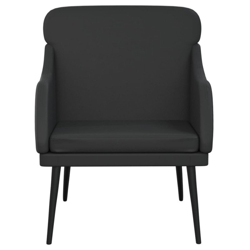 vidaXL Kreslo čierne 63x76x80 cm umelá koža