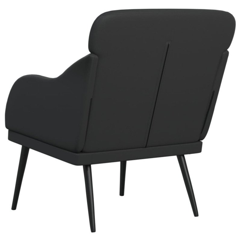 vidaXL Kreslo čierne 63x76x80 cm umelá koža