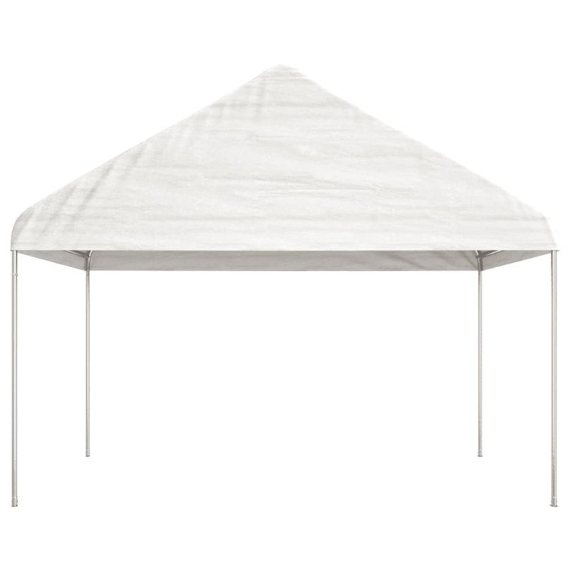 vidaXL Altánok so strechou, biely 20,07x4,08x3,22 m, polyetylén
