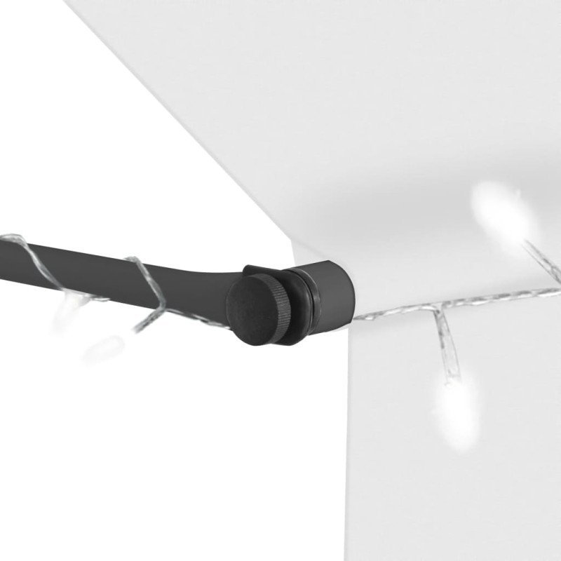 vidaXL Ručne zaťahovacia markíza s LED 150 cm, krémová