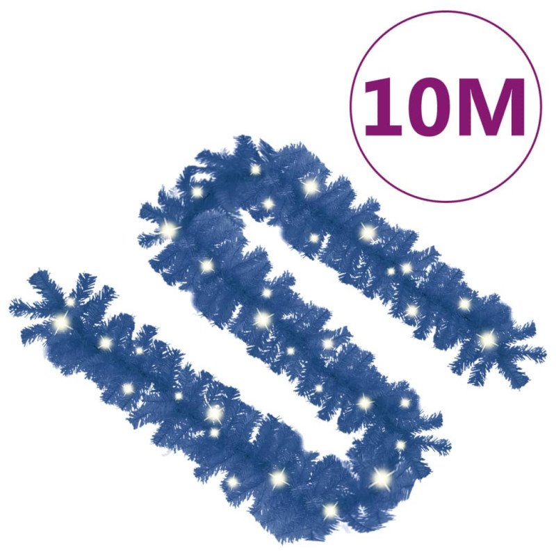 vidaXL Vianočná girlanda s LED svetielkami 10 m modrá