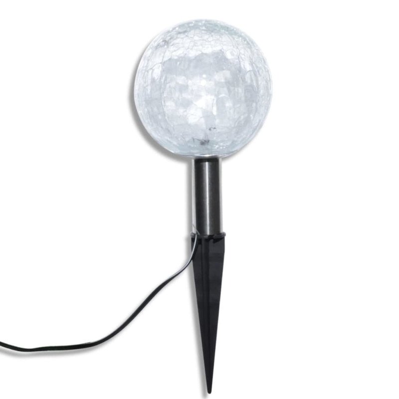 vidaXL Solárne 3 LED záhradné guľové svetlá s kolíkmi solárnym panelom