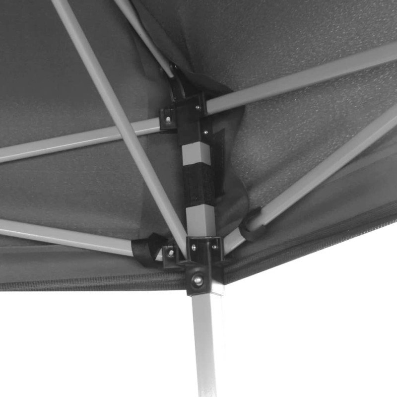 vidaXL Rozkladací záhradný stan so 6 stenami, sivý 3,6 x 3,1 m