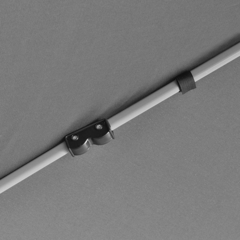 vidaXL Rozkladací záhradný stan so 6 stenami, sivý 3,6 x 3,1 m