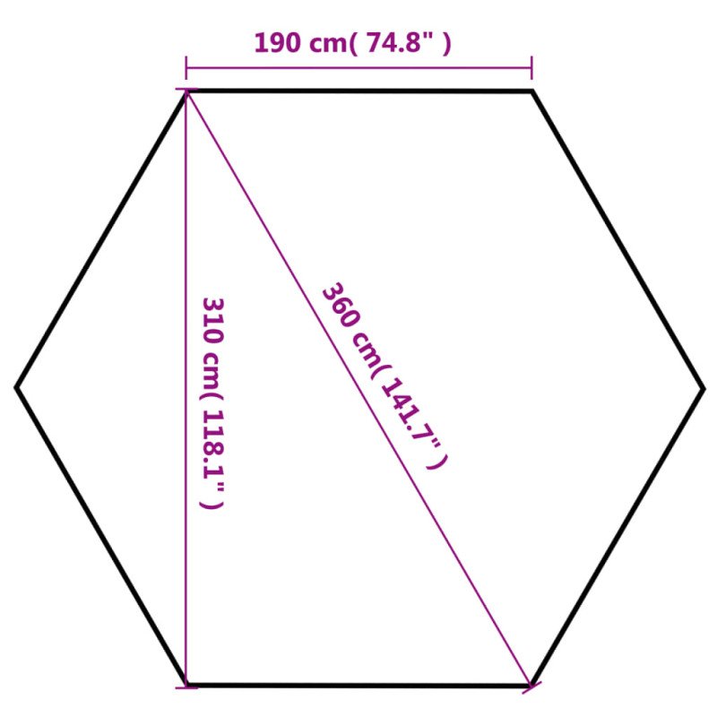 vidaXL Rozkladací záhradný stan so 6 stenami, sivý 3,6 x 3,1 m