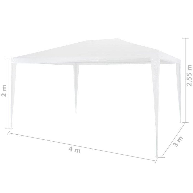 vidaXL Párty stan 3x4 m biely