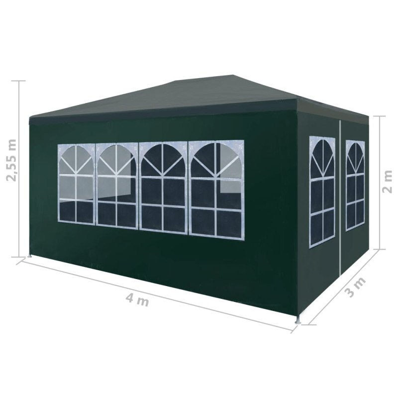 vidaXL Párty stan 3x4 m, zelený