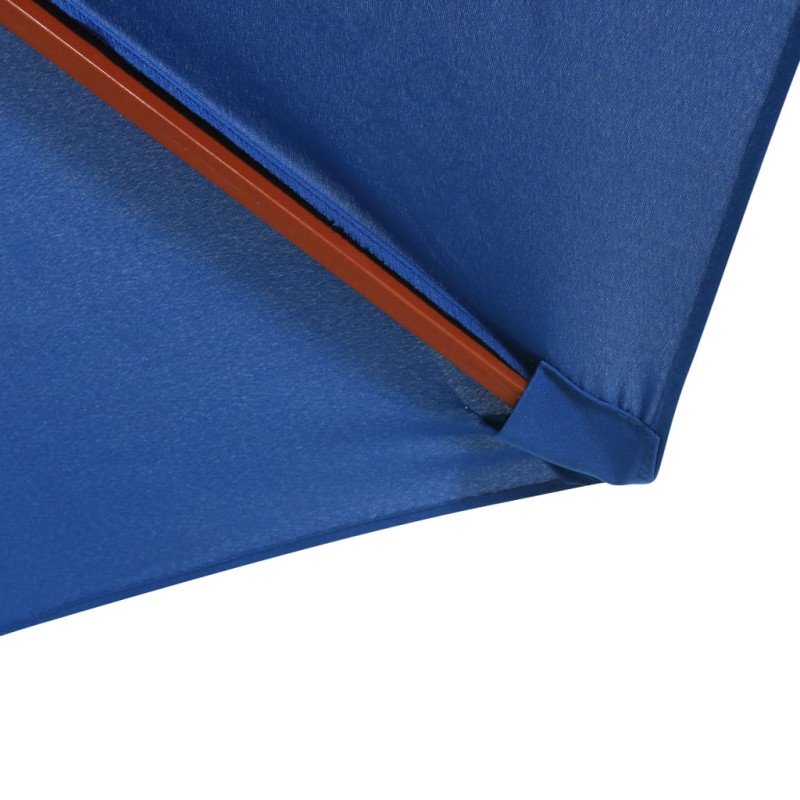 vidaXL Slnečník s drevenou tyčou 300x258 cm modrý