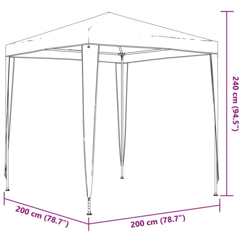vidaXL Párty stan 2x2 m, biely