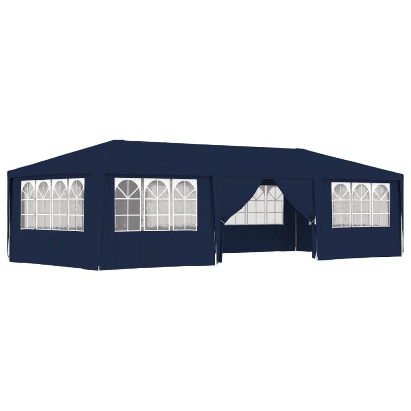 vidaXL Profesionálny párty stan+bočné steny 4x9 m, modrý 90 g/m²