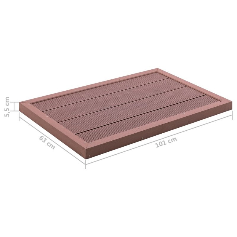 vidaXL Podlahový prvok pre solárnu sprchu/rebrík 101x63x5,5 cm drevoplast 