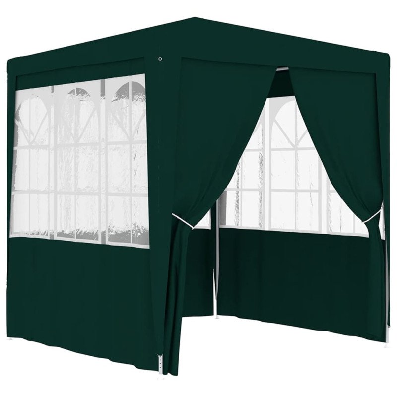 vidaXL Profesionálny párty stan+bočné steny 2x2 m, zelený 90 g/m²