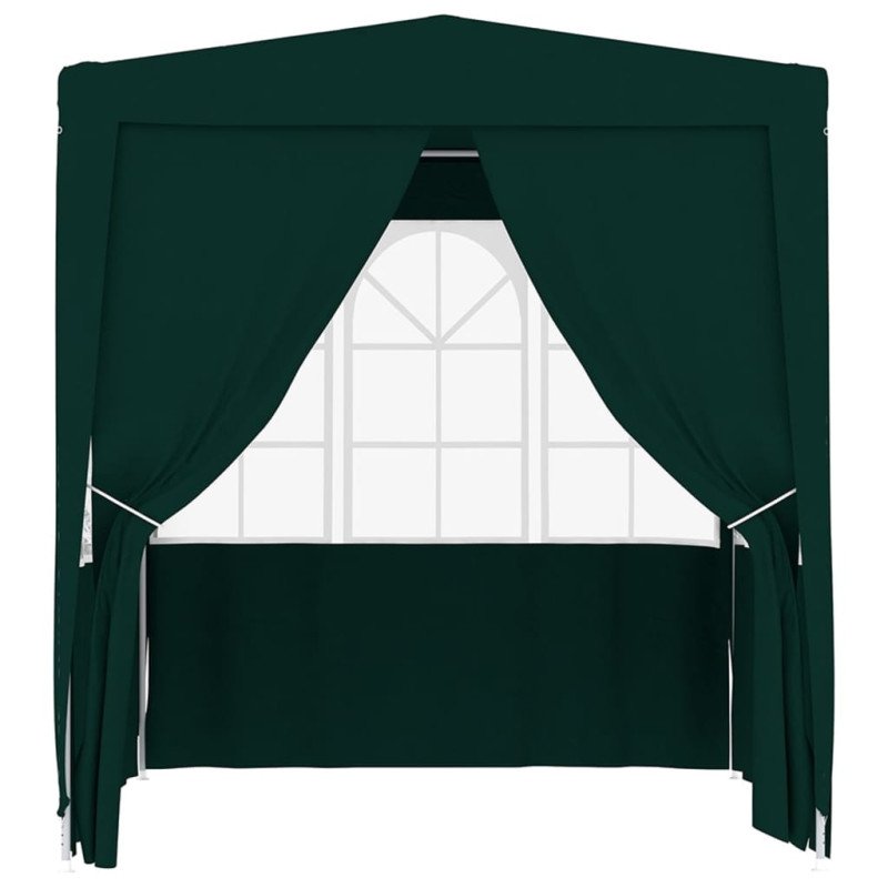 vidaXL Profesionálny párty stan+bočné steny 2x2 m, zelený 90 g/m²