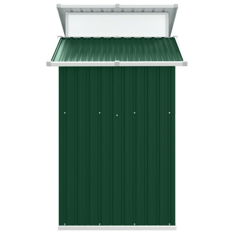 vidaXL Záhradná kôlňa zelená 270x130x208,5 cm pozinkovaná oceľ
