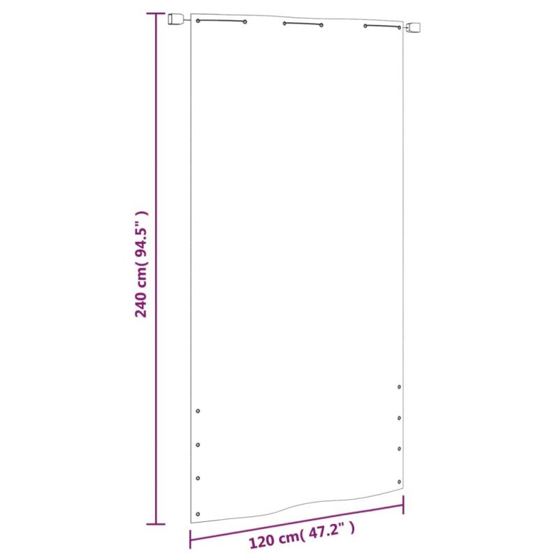 vidaXL Balkónová markíza biela 120x240 cm oxfordská látka