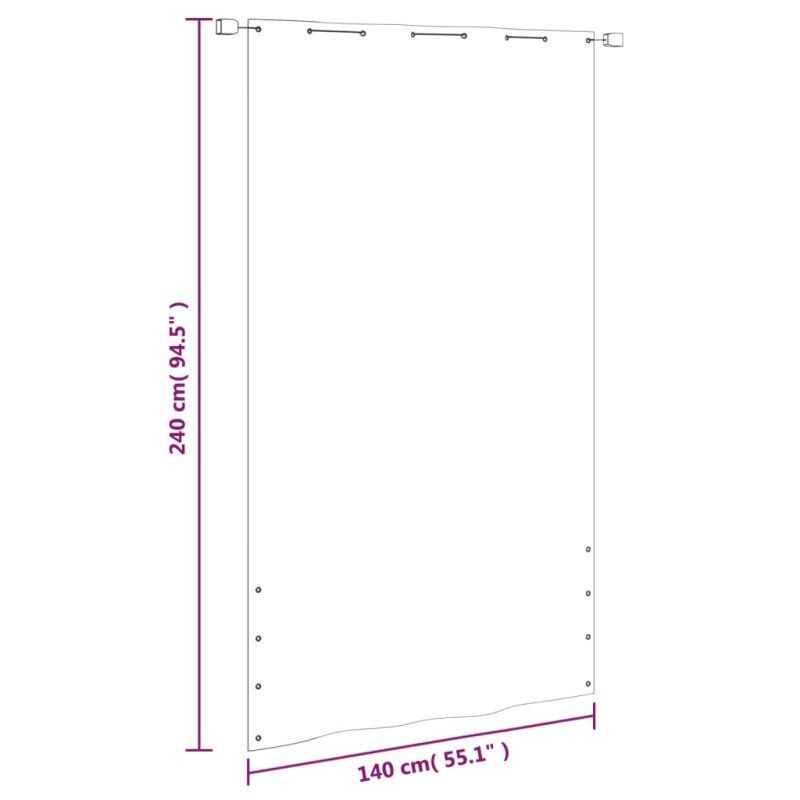 vidaXL Balkónová markíza béžová 140x240 cm oxfordská látka