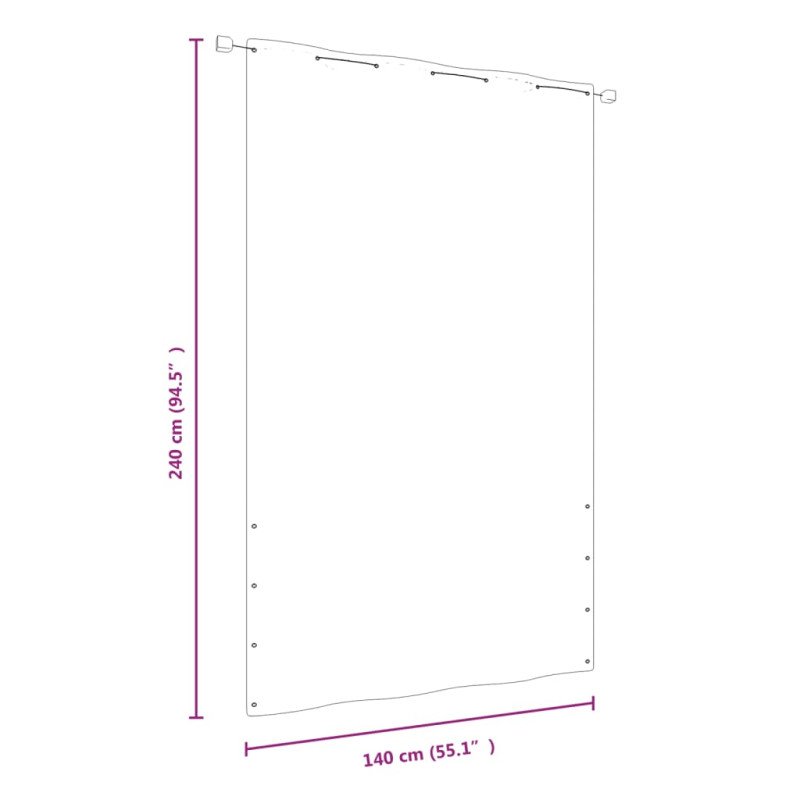vidaXL Balkónová markíza červená 140x240 cm oxfordská látka