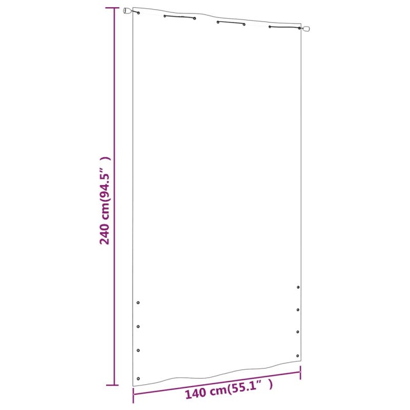 vidaXL Balkónová markíza oranžová a hnedá 140x240 cm oxfordská látka