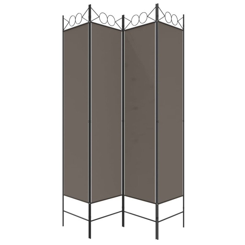 vidaXL 4-panelový paraván antracitový 160x200 cm látkový