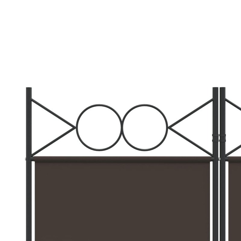 vidaXL 6-panelový paraván hnedý 240x200 cm látkový