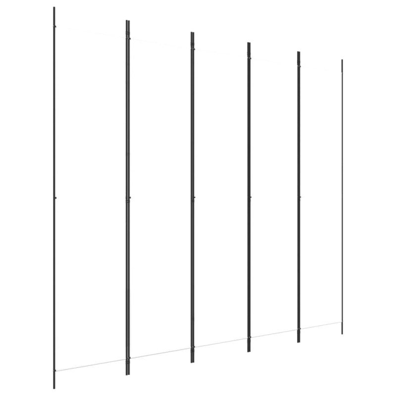  vidaXL 5-panelový paraván biely 250x220 cm látkový