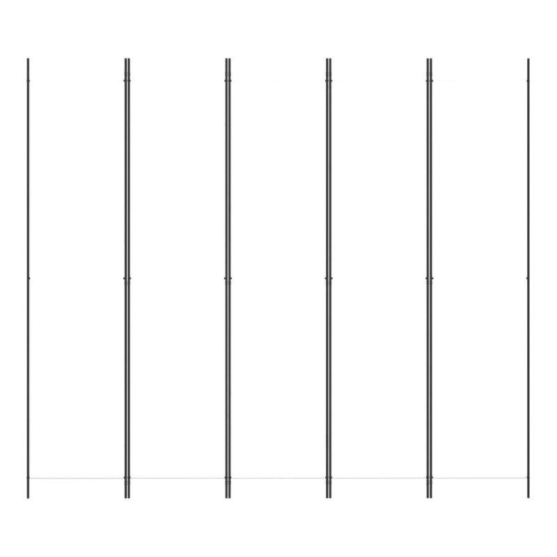  vidaXL 5-panelový paraván biely 250x220 cm látkový