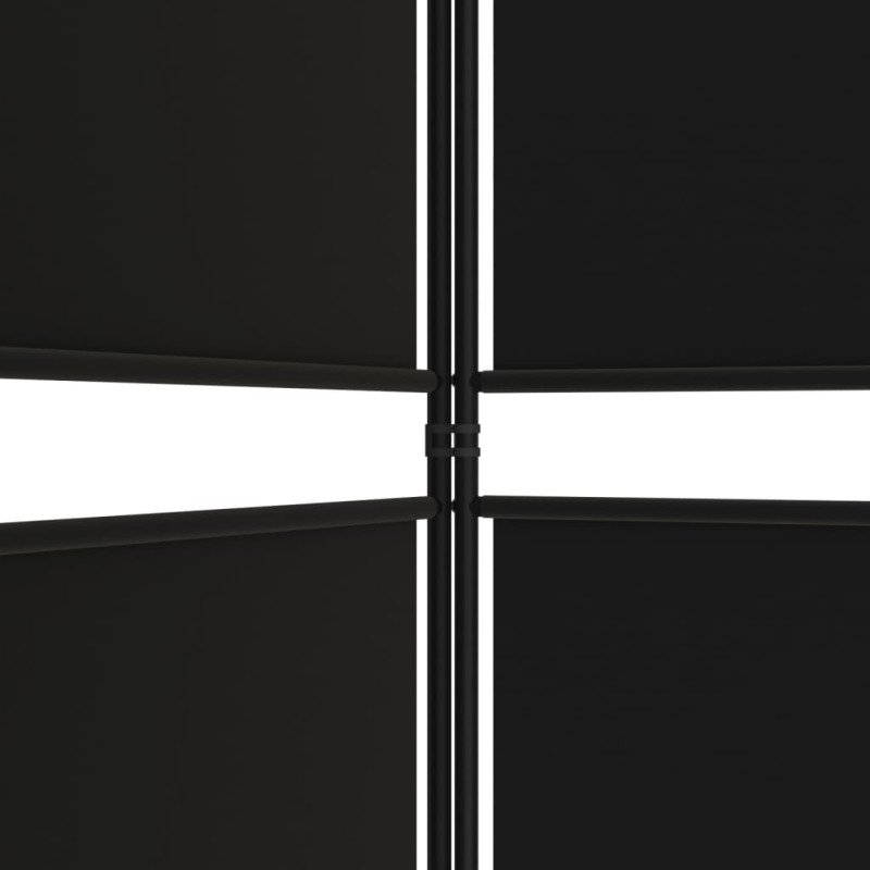 vidaXL 5-panelový paraván čierna 250x180 cm látka