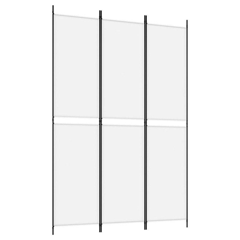 vidaXL 3-panelový paraván biely 150x220 cm látkový