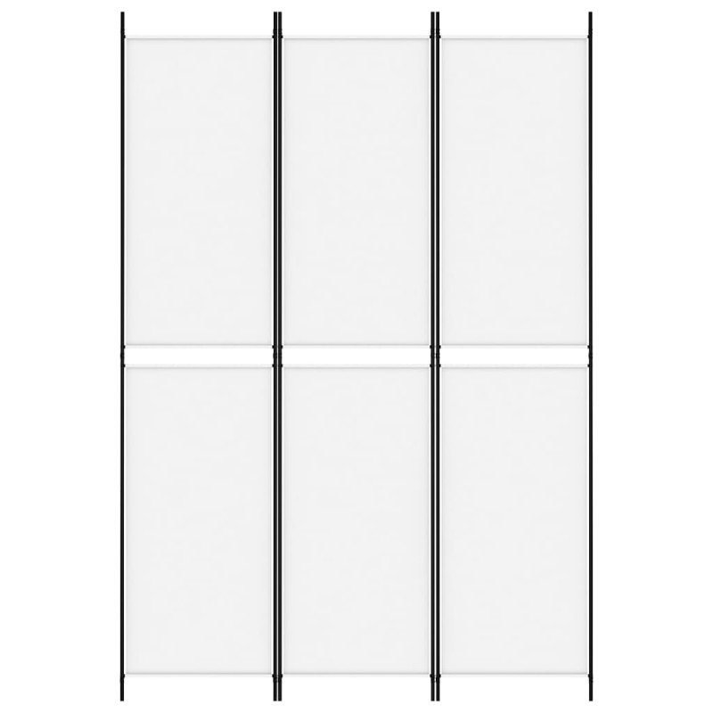 vidaXL 3-panelový paraván biely 150x220 cm látkový