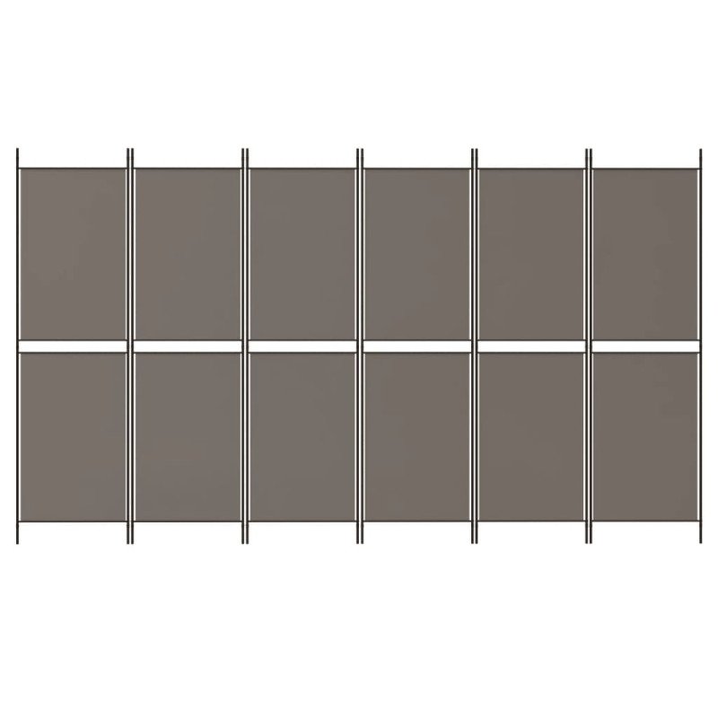 vidaXL 6-panelový paraván antracitový 300x220 cm látkový