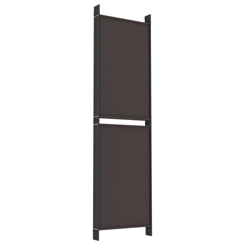 vidaXL 6-panelový paraván hnedá 300x180 cm látka