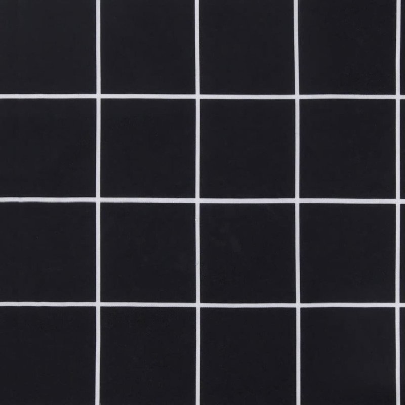 vidaXL Podložky na stoličku 6 ks čierne kárované 40x40x7 cm látka