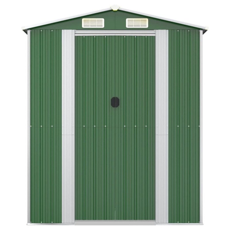 vidaXL Záhradná kôlňa zelená 192x357x223 cm pozinkovaná oceľ